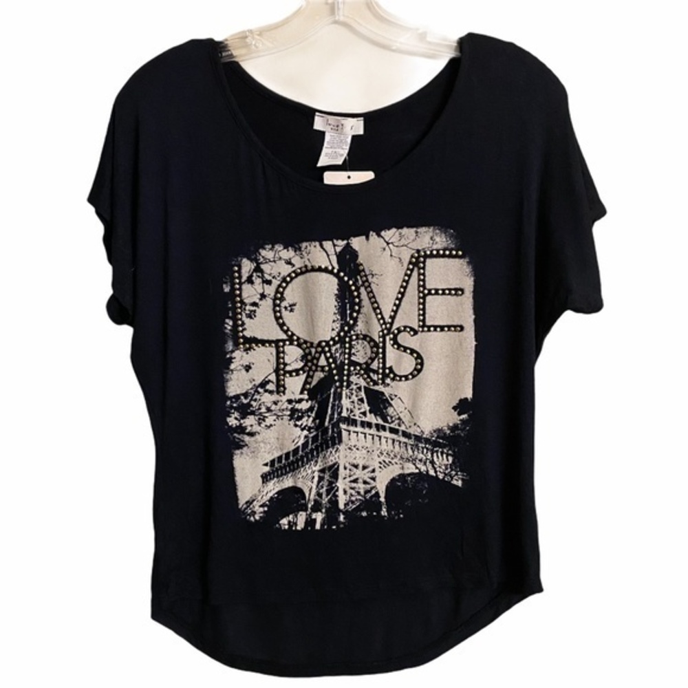 Love J Paris Graphic Top/Blouse Size S NWT